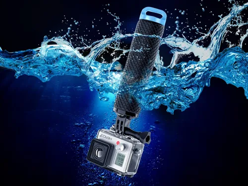 Vista 6 de Floating Hand Grip Waterproof Monopod for GoPro Hero 13 12 11 10 9 8 7 6 5 Azul