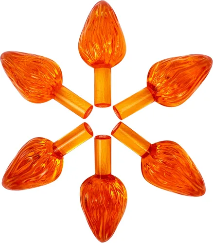 Vista 8 de National Artcraft Adornos de luz grandes de cerámica estilo giro para árbol de Navidad, paquete de 25 unidades (aguamarina)