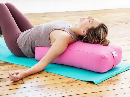 Vista 153 de Sol Living Almohada de yoga rectangular para meditación, accesorios de meditación de algodón, almohada de meditación restaurativa de yoga, almohada