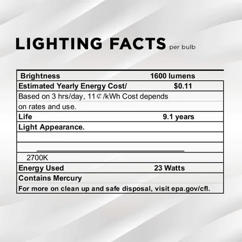Vista 6 de foco 23 Watt T2, espiral, CFL, 2700K, 1300lm, base GU24 - Paquete de 4.