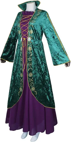 Vista 3 de Disfraz de Winifred Sanderson para adultos vestido de bruja para cosplay y Halloween