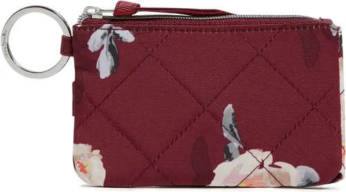 Vista 20 de Cartera de lujo de sarga con cremallera y protección RFID para mujer