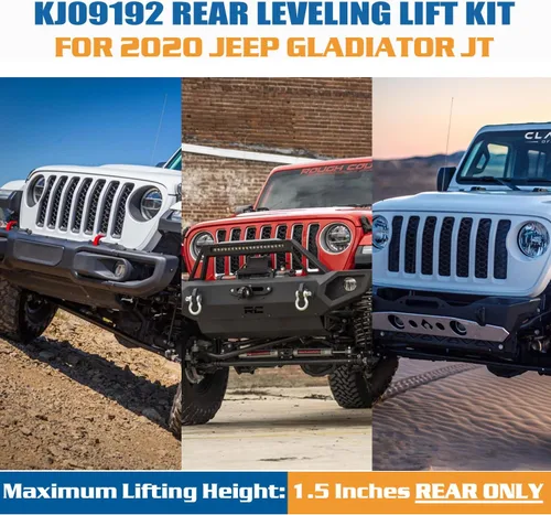 Vista 2 de Yoursme KJ09192 Kit de elevación trasera de 3/4 pulgadas para Jeep Gladiator JT 2020 Kit de elevación trasera de suspensión de 0.75 pulgadas, 2
