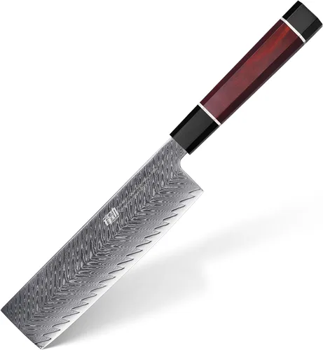 Vista 8 de FINDKING Cuchillo de pelar de damasco de 5 pulgadas, hoja compacta y versátil para cortar frutas y cocinas pequeñas, cuchillo de emparejamiento