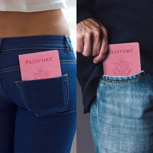 Vista 5 de labato Soporte para pasaporte para mujer, cartera de pasaporte, organizador de documentos de viaje, accesorios de crucero impermeables
