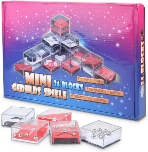 Vista 3 de Caja de rompecabezas Balance IQ Party Favor Games Cube Puzzle Stuffers, rompecabezas de calcetín de cerebro, rompecabezas de laberinto