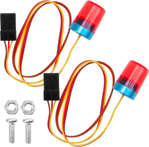 Vista 8 de 2 luces LED multifunción con luces LED de alarma intermitente giratoria compatible con 1/10 TRX4 SCX10 RC Crawler Car 1/14 Tamiya Tractor RC Truck