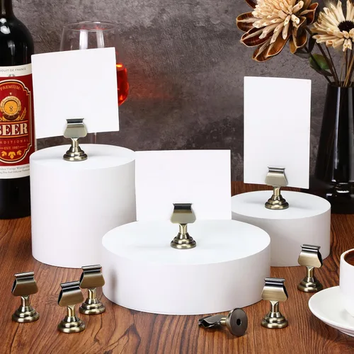 Vista 25 de Kathfly 24 soportes para números de mesa, clip de metal para tarjetas