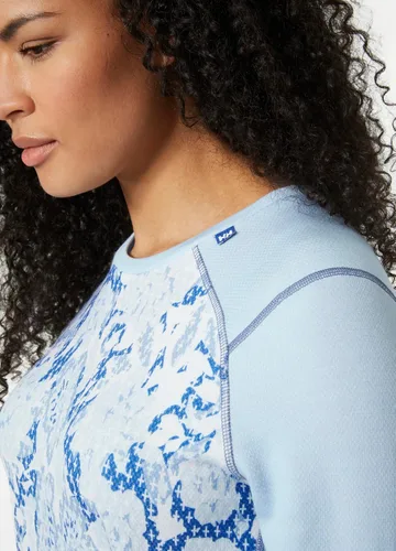 Vista 5 de Helly-Hansen LIFA Merino - Camisa de capa base de cuello redondo con estampado de peso medio para mujer