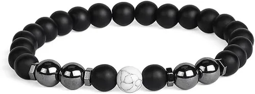 Vista 5 de Tobillera de obsidiana negra antihinchazón, ajustable, con drenaje linfático, pulsera de obsidiana negra, pulsera de obsidiana magnética