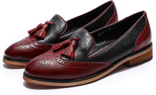 Vista 8 de Mona Flying - Mocasines de cuero planos informales para mujer