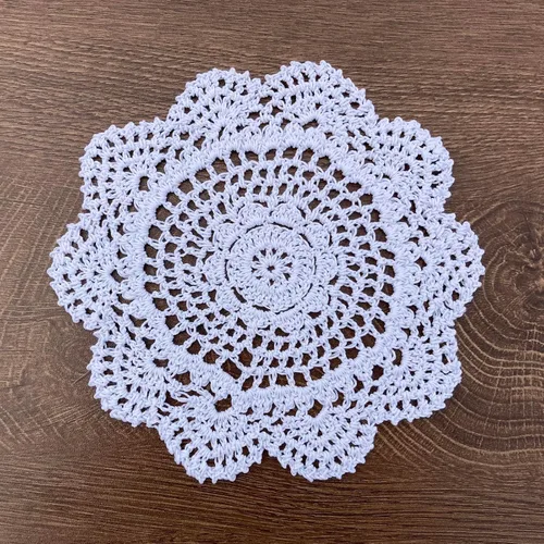 Vista 12 de Hsvanyr Juego de 2 posavasos redondos de algodón con diseño floral, color beige para mesa de comedor