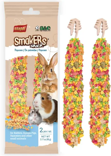 Vista 12 de Vitapol Smakers by A&E Cage Co - Palitos de golosinas para verduras – Paquete doble de palitos pequeños para animales – Golosinas naturales