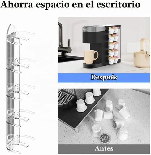Vista 2 de NiHome K Cup Pod Holder Acrylic Coffee Capsule Storage Storage - Ahorro de espacio, 1 paquete