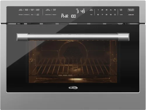Vista 23 de KoolMore Reserve 24 pulgadas 1.6 pies cúbicos Horno microondas de convección integrado con 10 niveles de potencia, cocinado por sensor, hornear