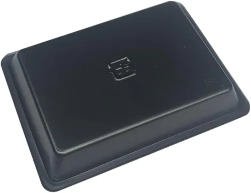 Vista 8 de 100 mini platos de salsa de inmersión de 2.95 x 2.16 pulgadas, juego de platos rectangulares desechables de plástico para salsa de soja negra