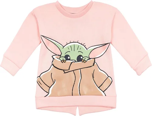 Vista 2 de STAR WARS Mandalorian The Child - Conjunto de sudadera y pantalones de forro polar para niñas