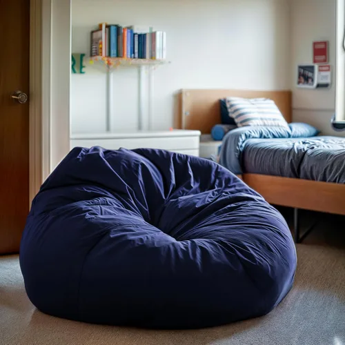 Vista 2 de Flash Furniture - Sillón puf color liso Azul marino