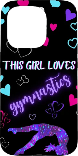 Vista 14 de Funda para iPhone 16 Gymnast This Girl Heart Loves Gymnastics Pink Teal