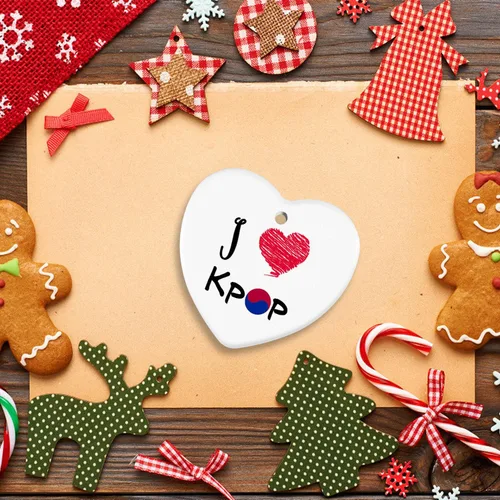 Vista 4 de Adorno de Navidad Kpop Adornos colgantes decorativos de cerámica regalo para amigos y familia