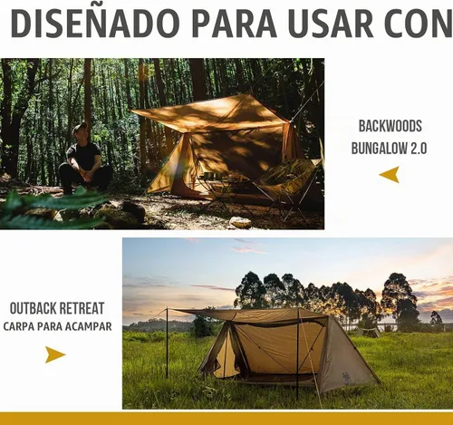 Vista 6 de OneTigris Huella impermeable de la tienda, 81" x 65