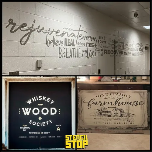 Vista 5 de Stencil Stop Plantillas personalizadas para pintura en aerosol, personalizables para logotipos, empresas, imágenes, plástico Mylar de 0.5 pulgadas