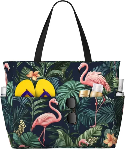 Vista 18 de Bolsa de playa para mujer, bolsa de playa impermeable y a prueba de arena con bolsa húmeda, bolsa de viaje grande para viajes de fin de semana