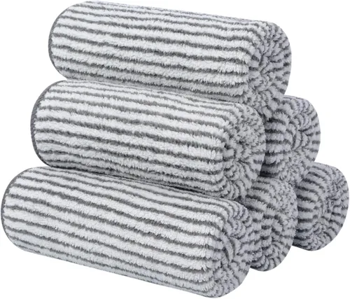 Vista 14 de SINLAND Toallas Faciales de Microfibra Ultra Suaves Paños de Lavado Faciales Paño Facial para Baño 12 Pulgadas x 12 Pulgadas Paquete de 6