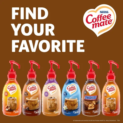 Vista 8 de Coffee mate Snickers - Botella dispensadora de crema líquida saborizada, sabor Snicker, 50.72 fl oz (1.50 L) - 1EachBottle