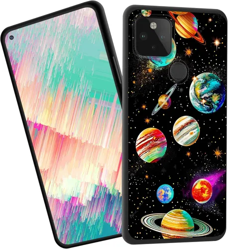 Vista 430 de Funda delgada para Google Pixel 4 XL, funda delgada de silicona de TPU suave a prueba de golpes para Google Pixel 4 XL, astronauta Galaxy