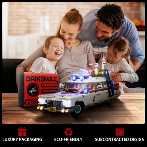 Vista 7 de BRIKSMAX Kit de iluminación LED para Cazafantasmas ECTO-1 - Compatible con el modelo de bloques de construcción Lego 10274 - No incluye el juego