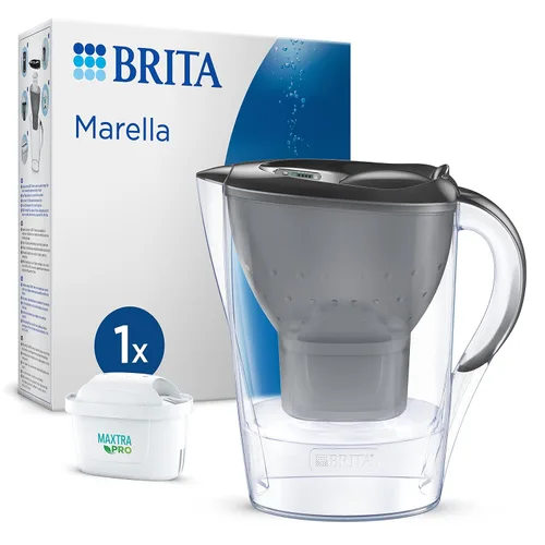 Vista 11 de BRITA Jarra con Filtro de Agua Marella Blanca (2,4 l) Incl. 1x Cartucho MAXTRA Pro All-in-1: Jarra Apta para frigorífico con memo Digital y Tapa