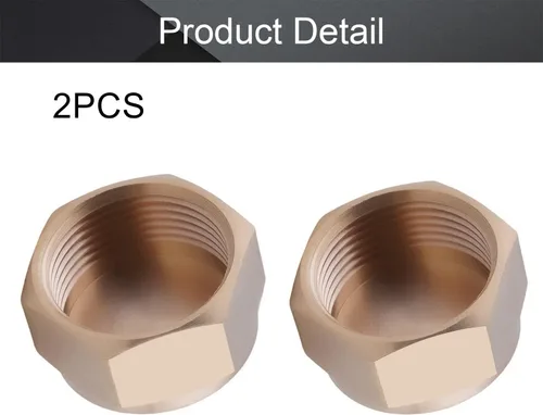 Vista 4 de Othmro 2 unids 3/8 de oro de tubería de montaje de válvula de latón hexagonal rosca hembra conector de manguera de rosca fina para tuberías de agua