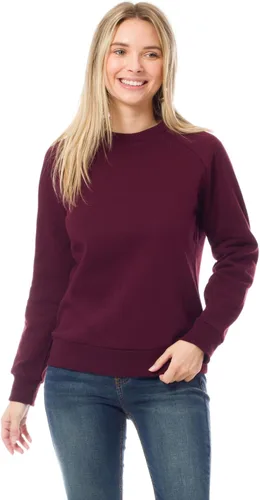 Vista 62 de MixMatchy Sudadera básica suave y cómoda de forro polar con cuello redondo para mujer
