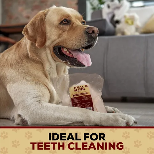 Vista 4 de Real Hide All Natural Dog Chew Treats Rawhide Chips 1 Pound