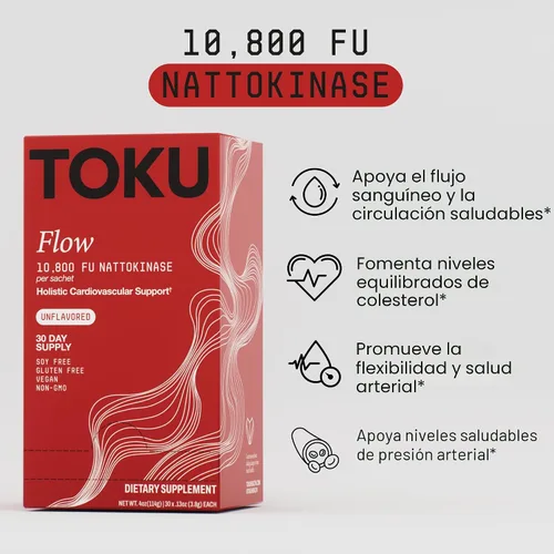 Vista 2 de Toku Nattokinase 10,800 FU Suplemento con Vitamina K2 MK7 y Beta Glucano de Avena, Polvo de Apoyo para la Circulación Diaria, Mezcla de Bebida a