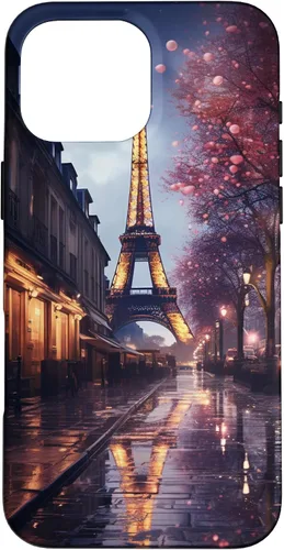 Vista 18 de iPhone 11 Escénica Torre Eiffel París Francia por la noche Bokeh Majestic Case