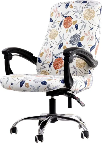 Vista 31 de WOMACO Fundas para Silla de Oficina Estampadas, Funda Elástica para Silla de Computadora Funda Universal para Silla de Jefe Estilo Simplismo Moderno