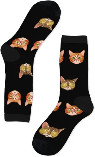 Vista 7 de AOYEGO Calcetines divertidos con guirnalda de bombillas brillantes, calcetines casuales novedosos, diseño de color de contraste para mujeres