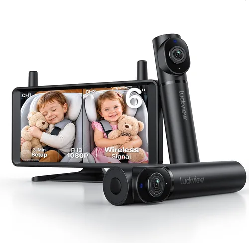 Vista 12 de LUCKVIEW GOF1 Cámara inalámbrica para coche de bebé con monitor compacto