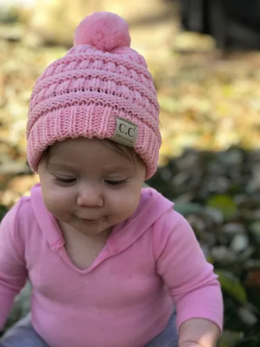 Vista 6 de Funky Junque Exclusives - Gorro de punto para bebé, gorro de invierno cálido con pompón y calavera
