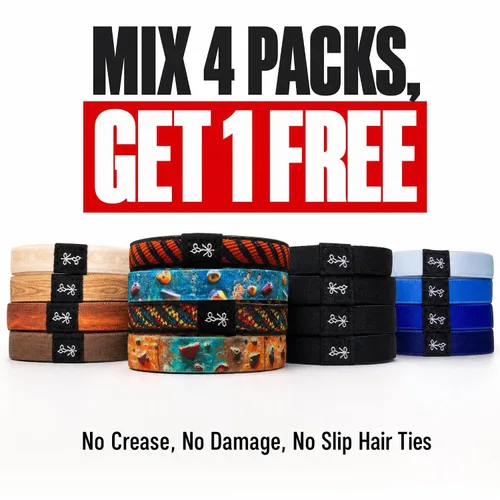 Vista 2 de Gomas para el pelo para hombres Bandas elásticas resistentes sin roturas para cabello largo Coleteros antideslizantes Accesorios