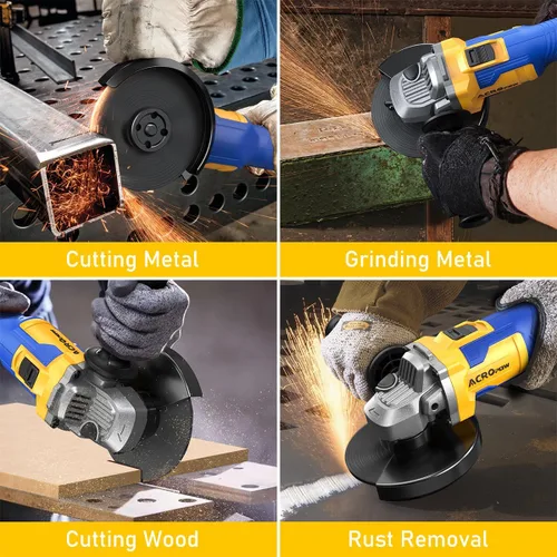 Vista 7 de ACROPOW Amoladora angular inalámbrica de 4-1/2", compatible con batería Dewalt 20V Max (batería no incluida) Motor sin escobillas para molienda