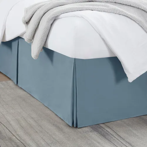 Vista 16 de Nestl Falda de cama individual blanca – Falda de cama de tamaño individual de 14 pulgadas de caída – Faldas de cama de microfibra cepillada – Falda