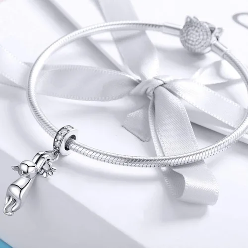 Vista 4 de Lindo dije colgante de gato apto para pandora, pulsera, collar, regalos para mujeres