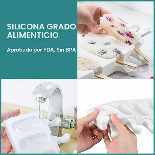 Vista 4 de Molde de silicona reutilizable de grado alimenticio para helados congelados, dulces, postres, moldes para tartas de helado, moldes de chocolate 3D 1