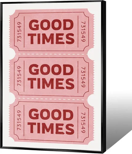 Vista 16 de Póster vintage negro con texto en inglés "Good Times" (Good Times) para habitación negra, estética, arte de pared, bar, carrito, impresiones