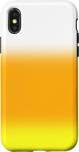 Vista 4 de iPhone 14 Halloween Candy Corn Gradient Naranja Amarillo Blanco Caso