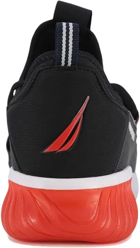 Vista 3 de Nautica Zapatillas deportivas para hombre, cómodas, informales, con cordones, a la moda, para caminar, pantalones deportivos ligeros