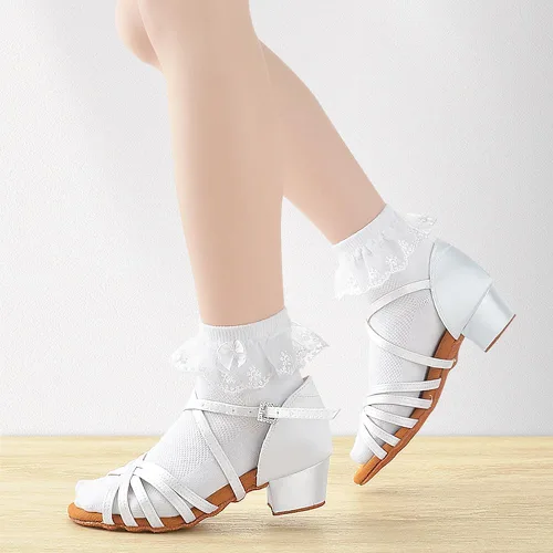 Vista 7 de Looching 5 pares de calcetines de encaje con volantes de malla con ojales de algodón para el tobillo suave para niñas pequeñas
